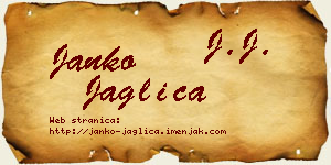 Janko Jaglica vizit kartica